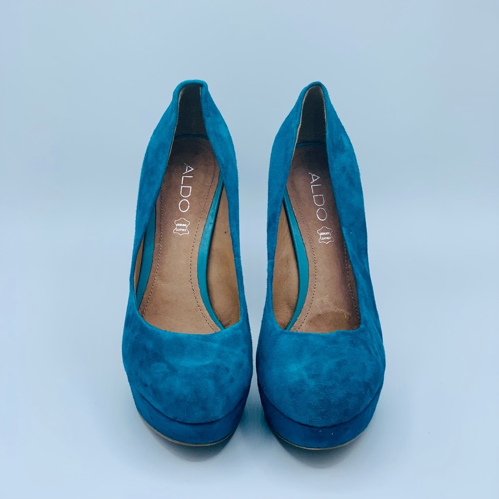 Aldo platform suede heels